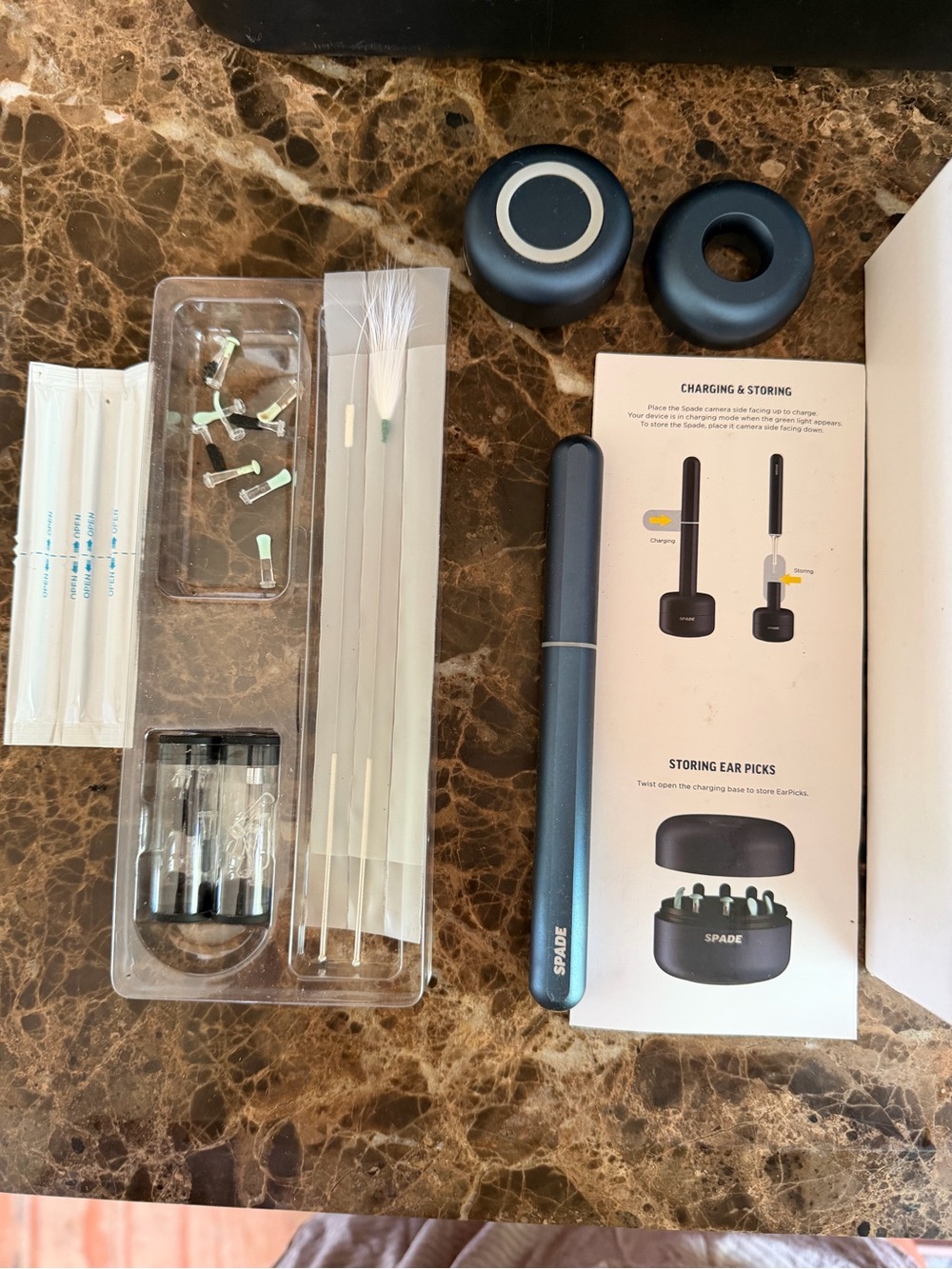 Blue spade ear cleaning kit